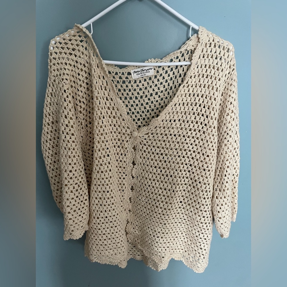 Oversized knit sweater/cardigan. Size medium. Norm Thompson Brand.